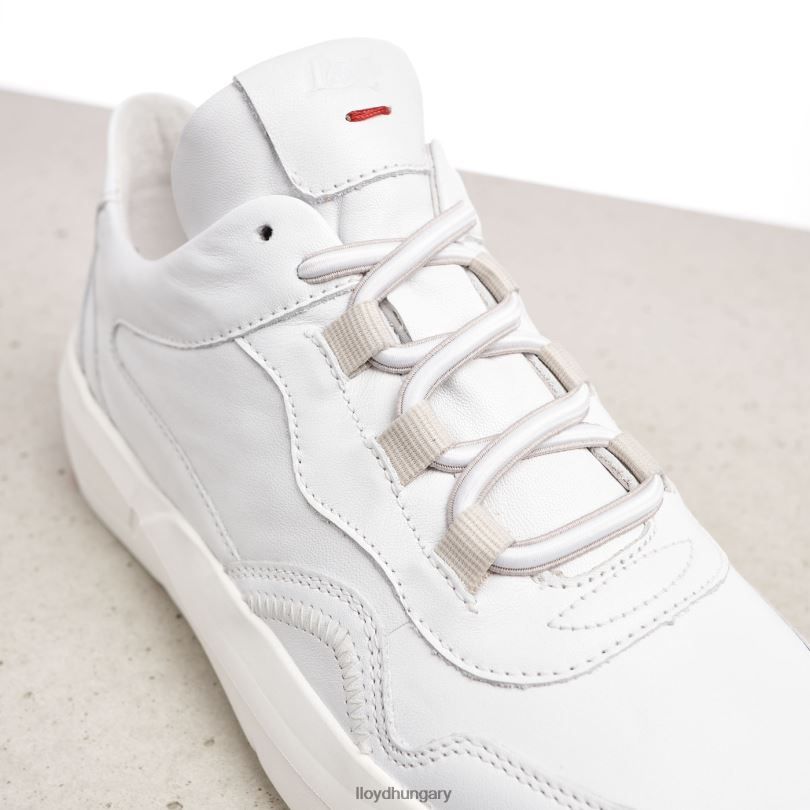 cipő HU LLOYD nők alacsony felsőrészű bőr tornacipő fehér 6444N829