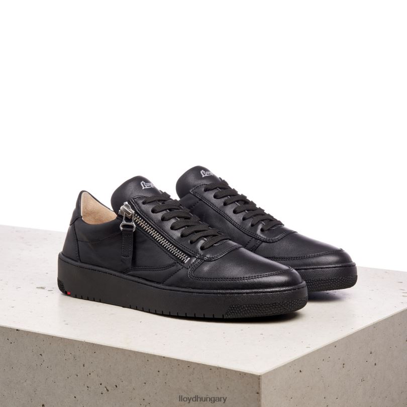 cipő HU LLOYD nők alacsony felsőrészű bőr tornacipő fekete 6444N823