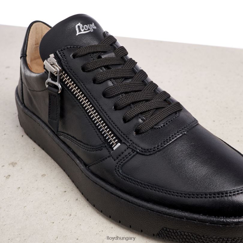 cipő HU LLOYD nők alacsony felsőrészű bőr tornacipő fekete 6444N823