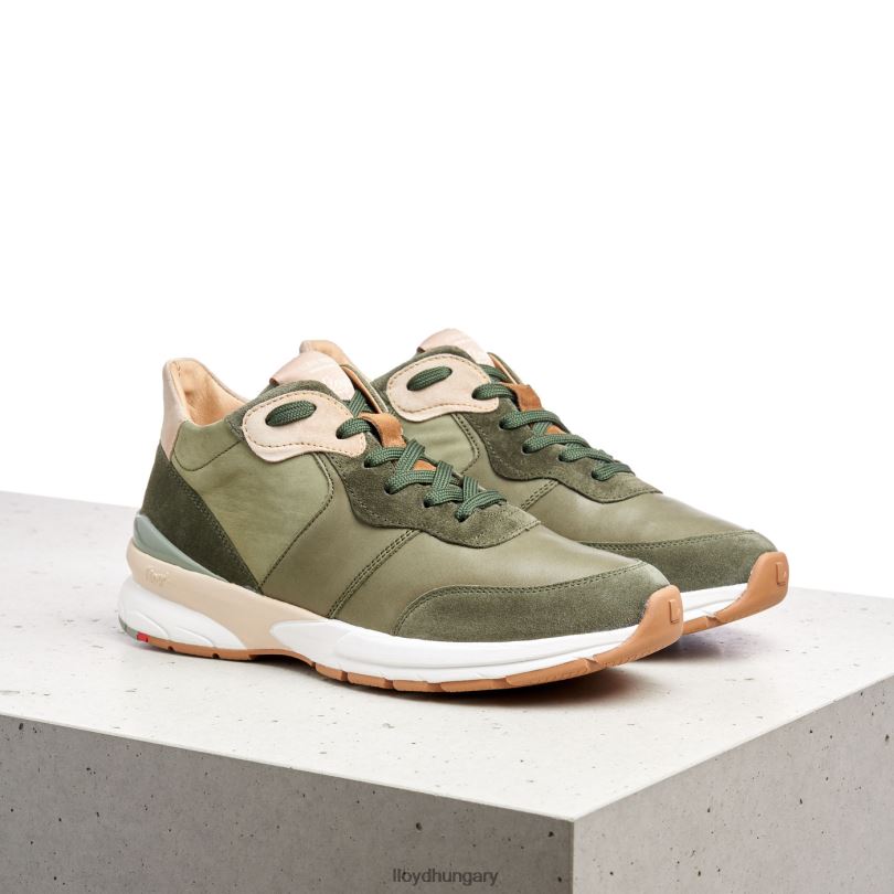 cipő HU LLOYD nők alacsony felsőrészű bőr tornacipő zöld 6444N767