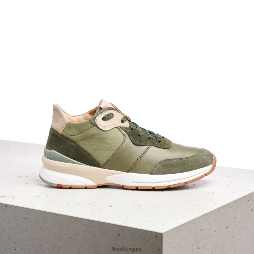 cipő HU LLOYD nők alacsony felsőrészű bőr tornacipő zöld 6444N767