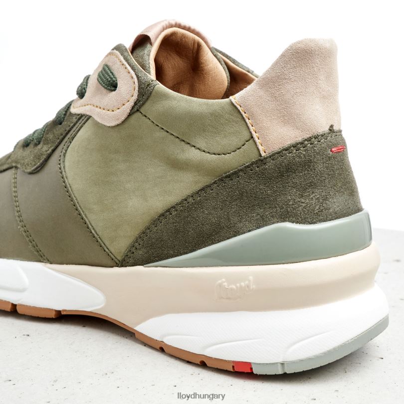 cipő HU LLOYD nők alacsony felsőrészű bőr tornacipő zöld 6444N767