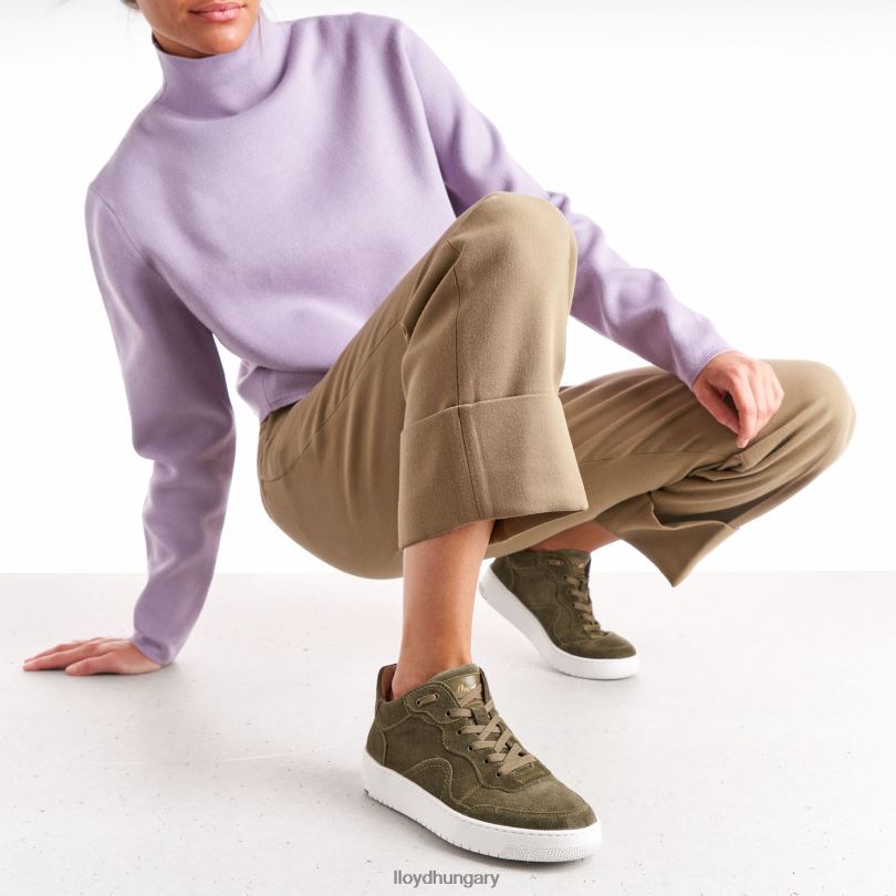 cipő HU LLOYD nők alacsony felsőrészű bőr tornacipő zöld 6444N768