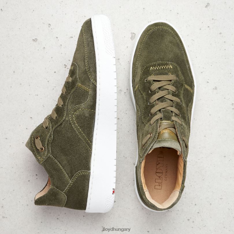 cipő HU LLOYD nők alacsony felsőrészű bőr tornacipő zöld 6444N768