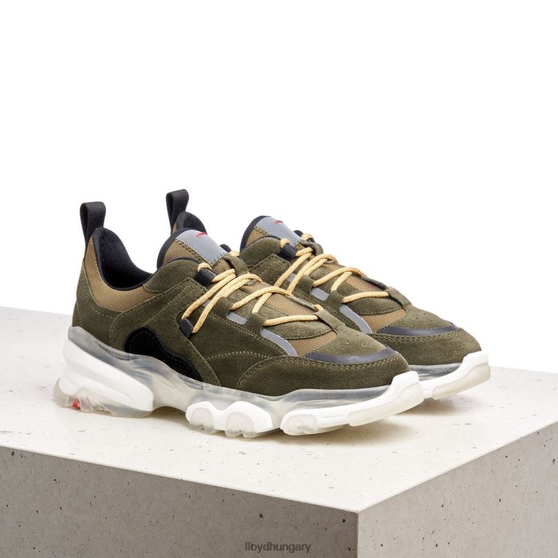 cipő HU LLOYD nők alacsony felsőrészű bőr tornacipő zöld 6444N780