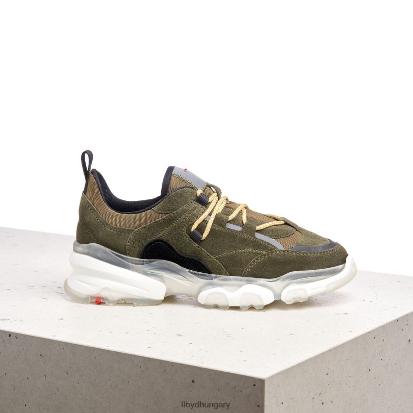 cipő HU LLOYD nők alacsony felsőrészű bőr tornacipő zöld 6444N780