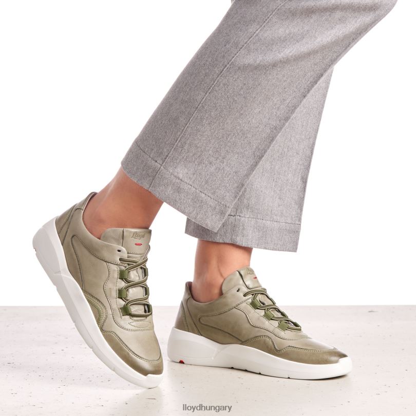 cipő HU LLOYD nők alacsony felsőrészű bőr tornacipő zöld 6444N830