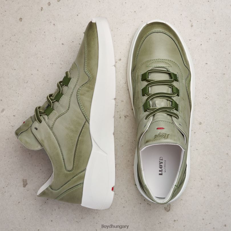 cipő HU LLOYD nők alacsony felsőrészű bőr tornacipő zöld 6444N830