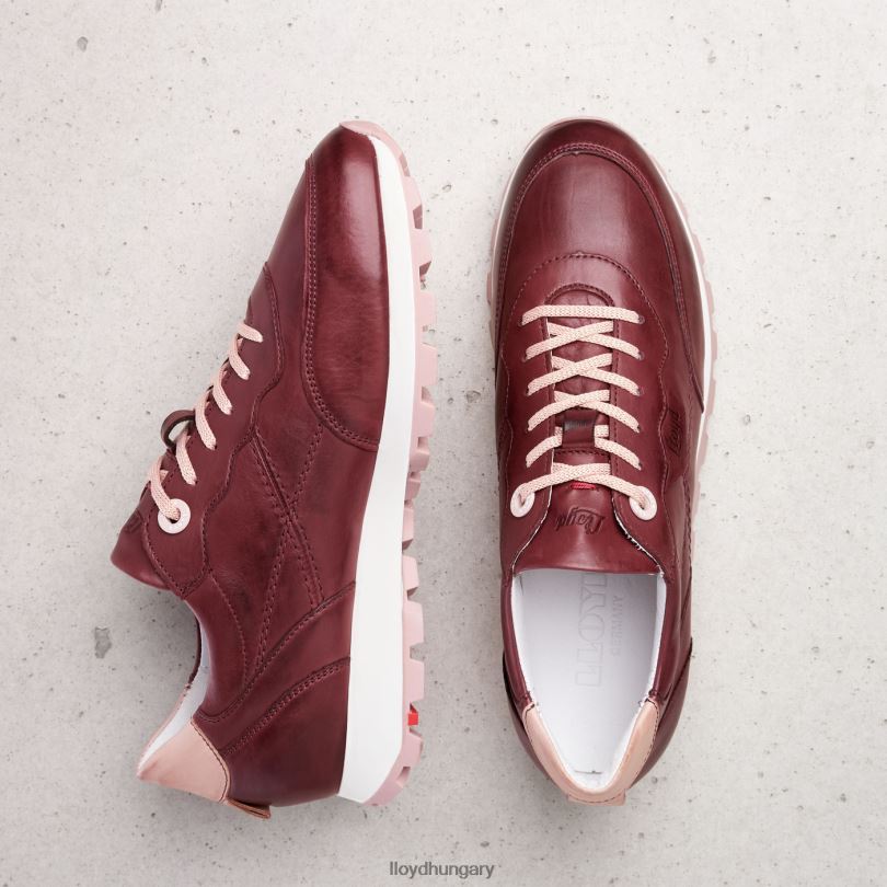 cipő HU LLOYD nők alacsony szárú tornacipők piros 6444N803