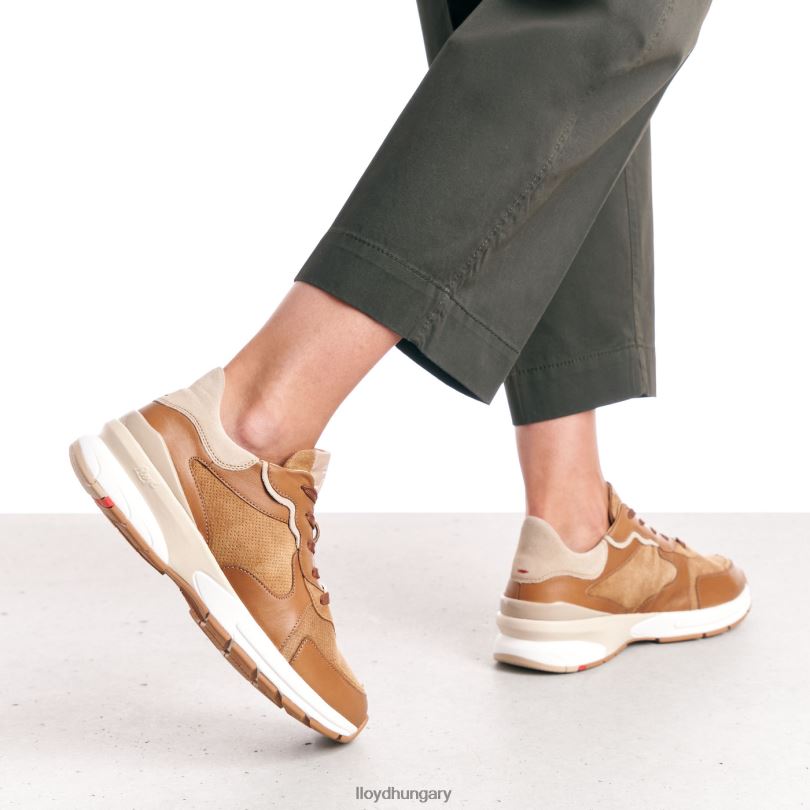 cipő HU LLOYD nők báránybőr tornacipő barna 6444N804