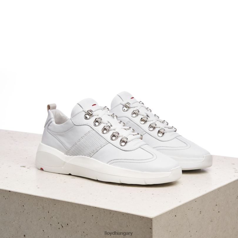 cipő HU LLOYD nők bőr tornacipők fehér 6444N790