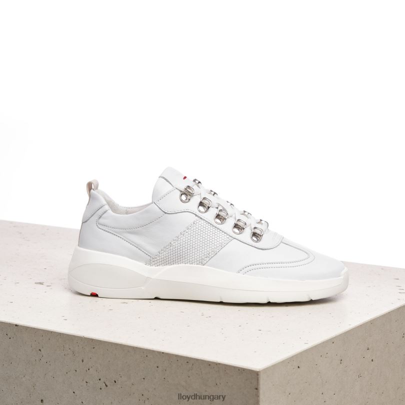 cipő HU LLOYD nők bőr tornacipők fehér 6444N790