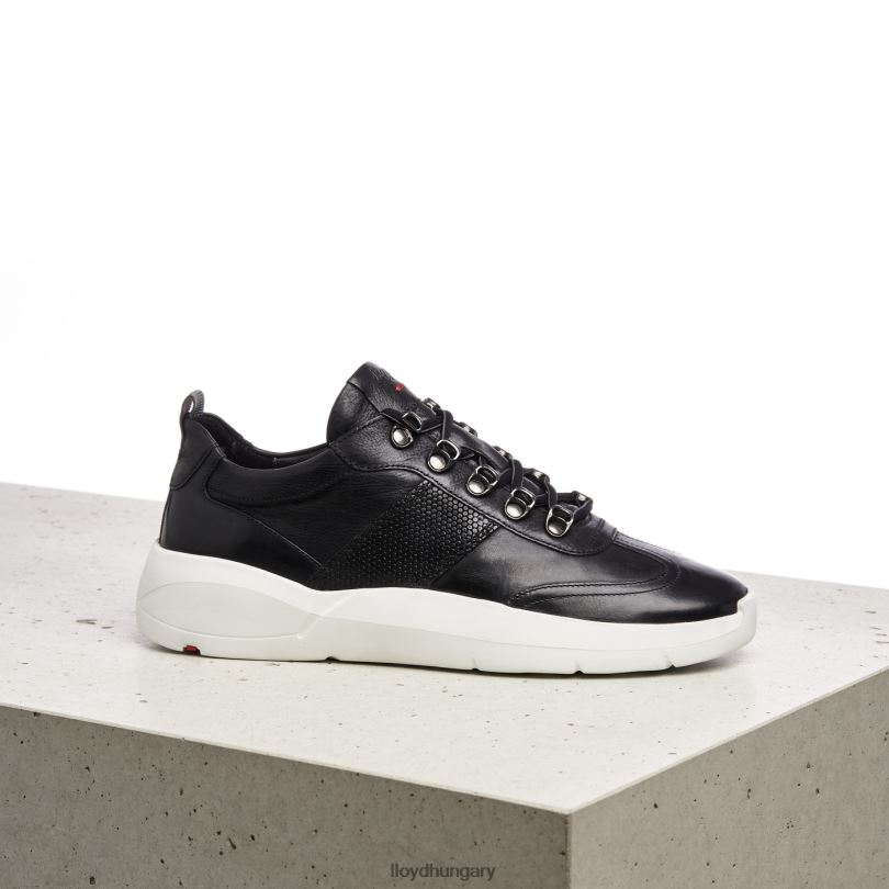 cipő HU LLOYD nők bőr tornacipők fekete 6444N834