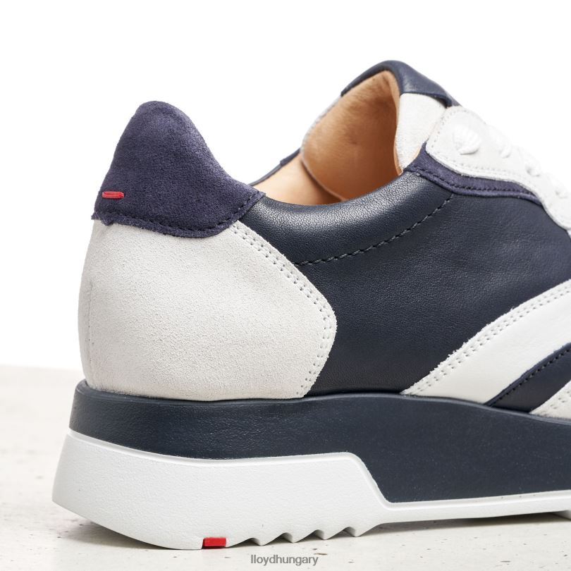 cipő HU LLOYD nők foltos sima bőr tornacipő fehér 6444N870