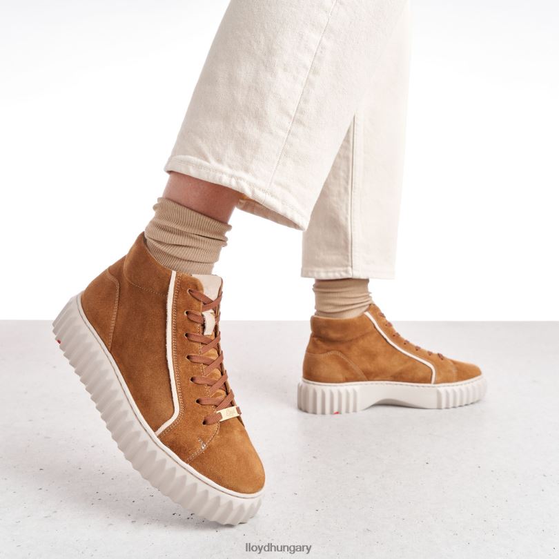 cipő HU LLOYD nők magas felső tornacipő barna 6444N771