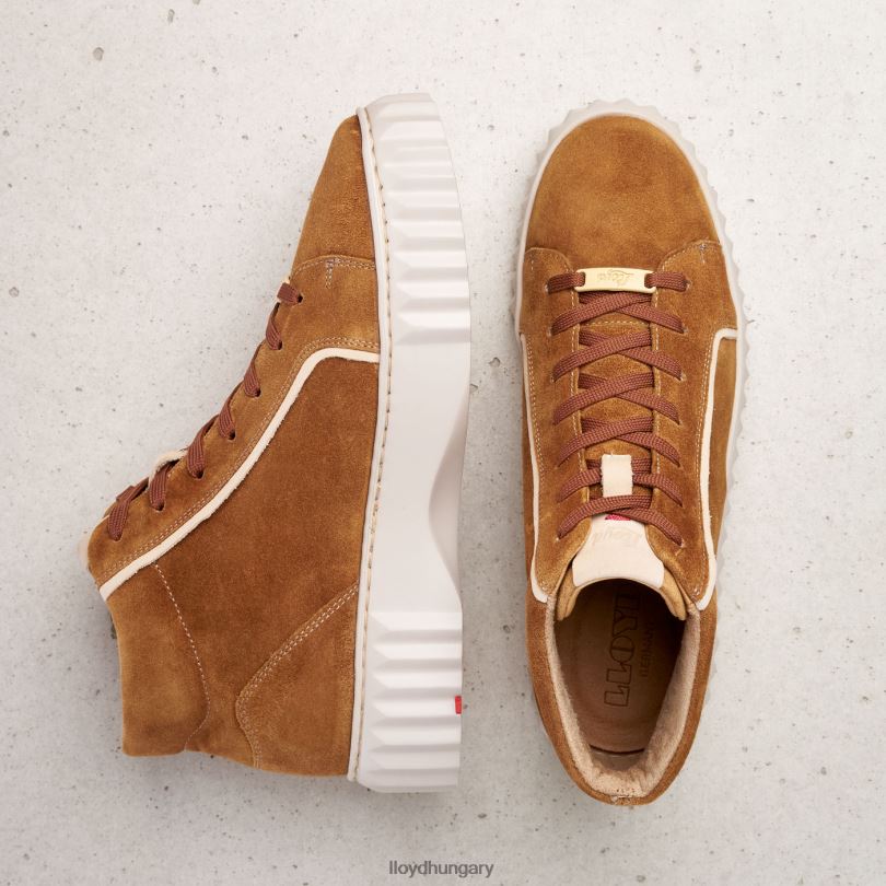 cipő HU LLOYD nők magas felső tornacipő barna 6444N771