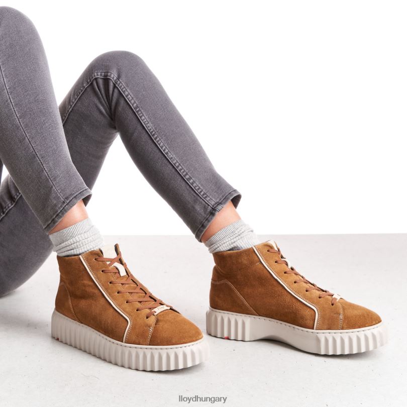 cipő HU LLOYD nők magas felső tornacipő barna 6444N777