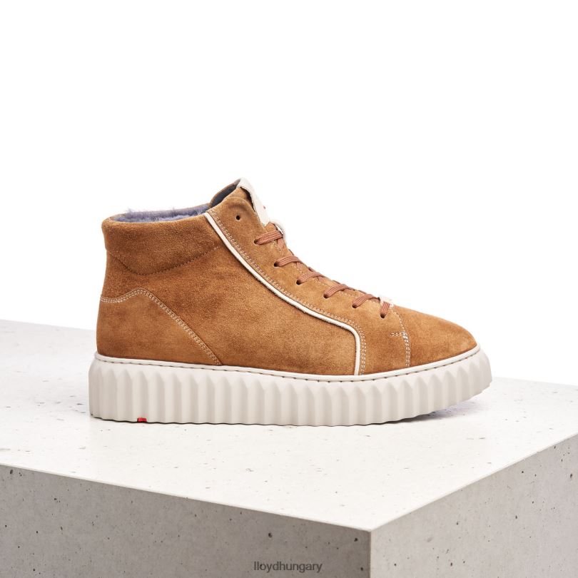 cipő HU LLOYD nők magas felső tornacipő barna 6444N777