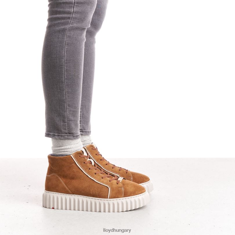 cipő HU LLOYD nők magas felső tornacipő barna 6444N777