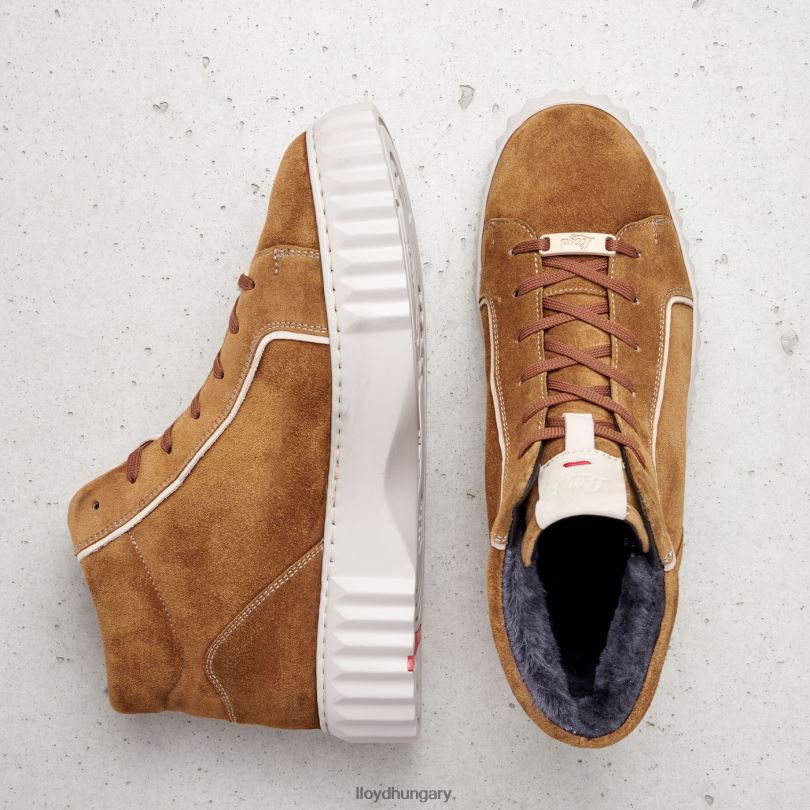 cipő HU LLOYD nők magas felső tornacipő barna 6444N777