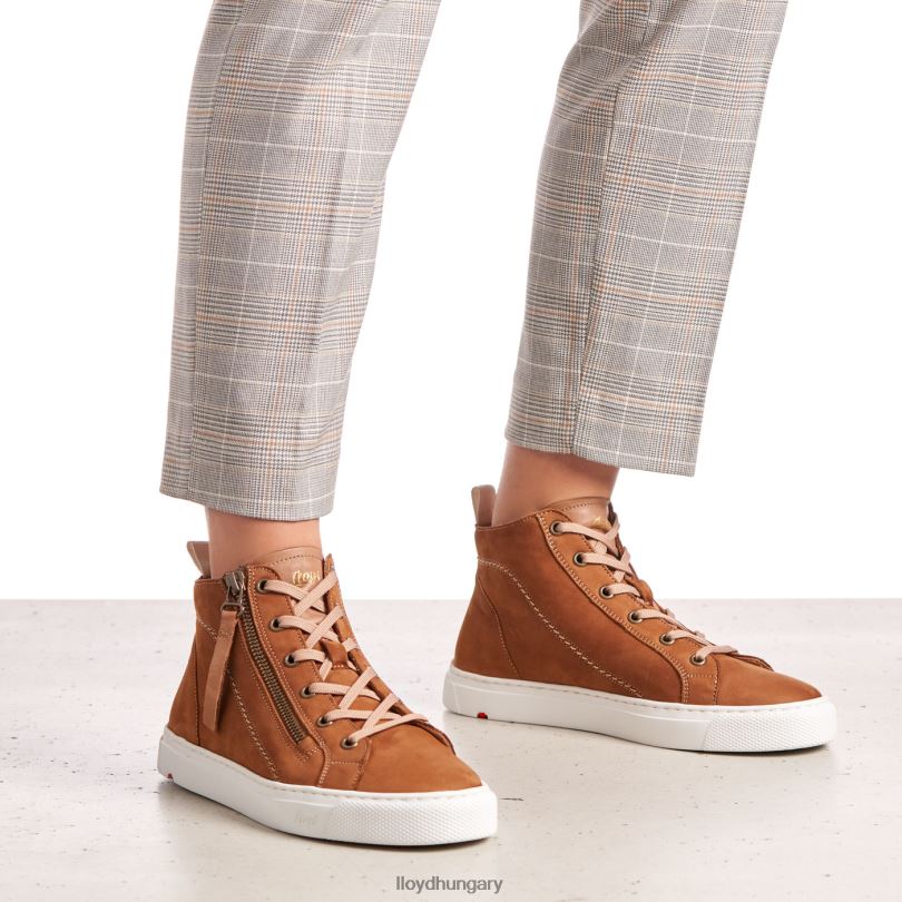 cipő HU LLOYD nők magas felső tornacipő barna 6444N859