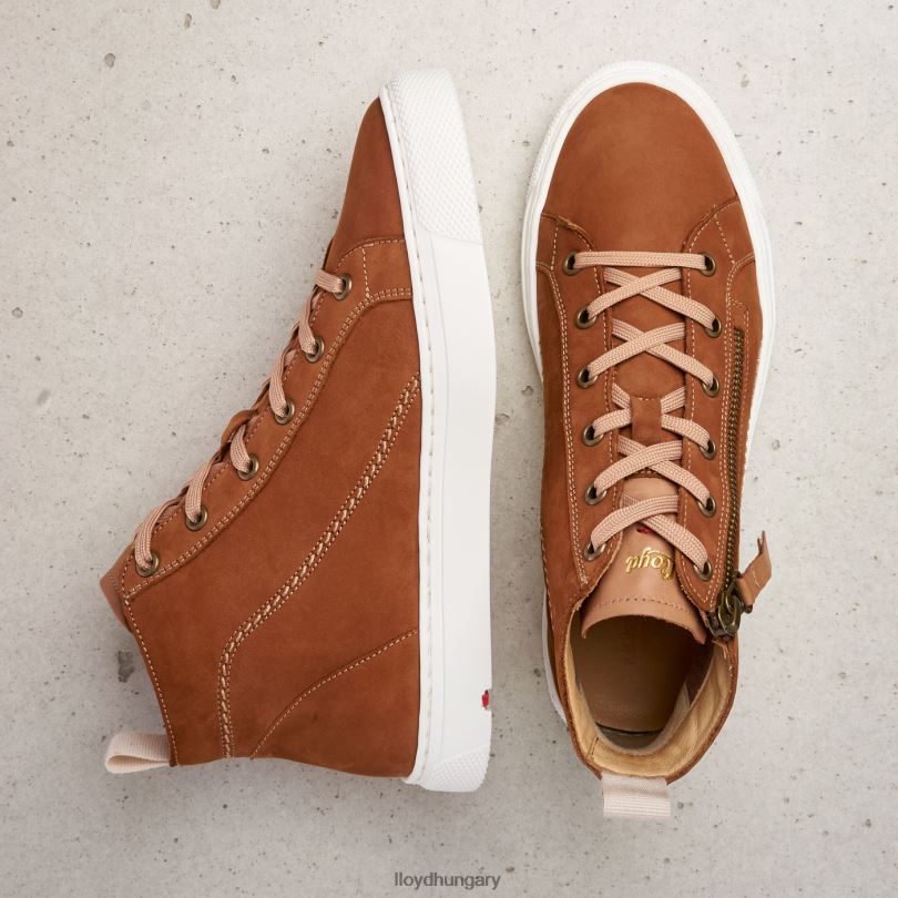 cipő HU LLOYD nők magas felső tornacipő barna 6444N859