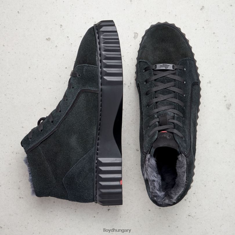 cipő HU LLOYD nők magas felső tornacipő fekete 6444N776