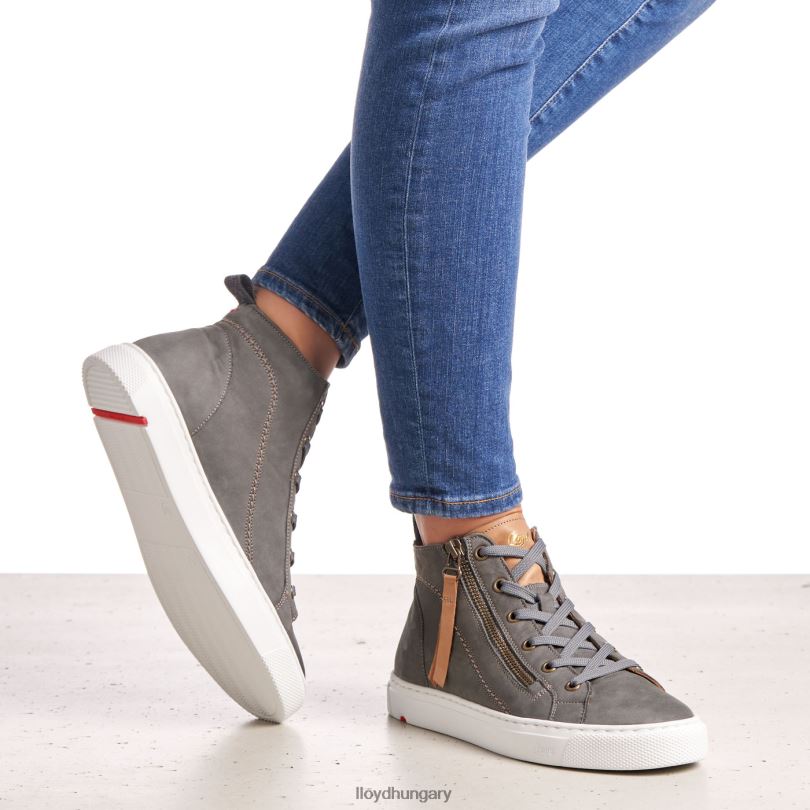 cipő HU LLOYD nők magas felső tornacipő szürke 6444N873