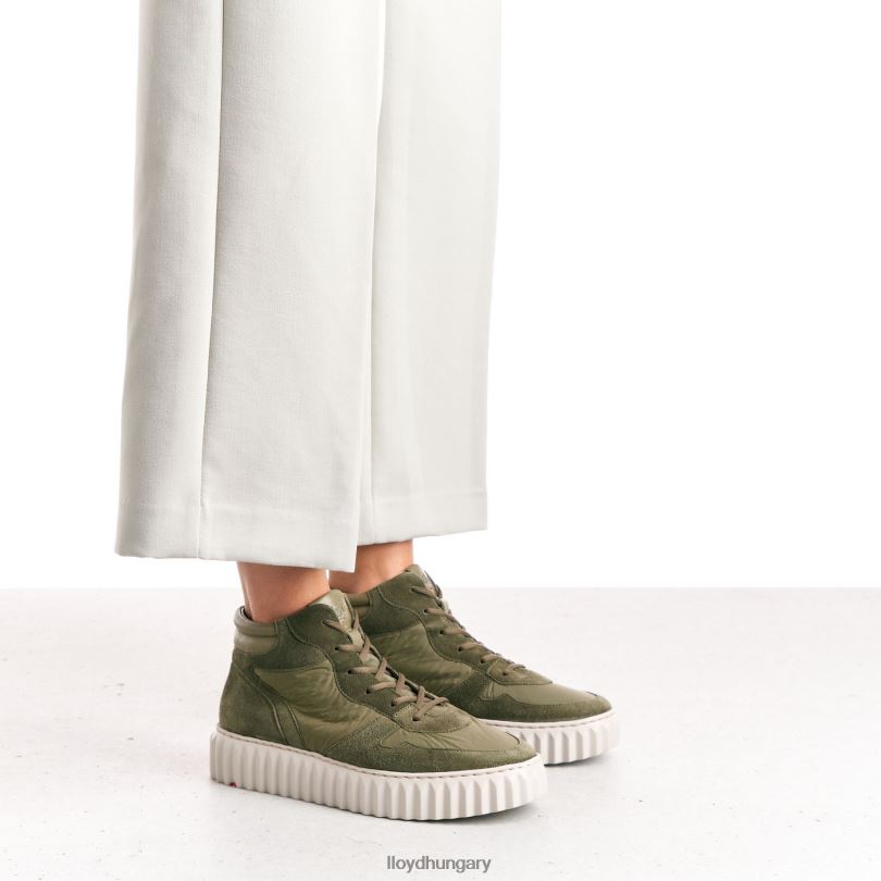 cipő HU LLOYD nők magas felső tornacipő zöld 6444N769