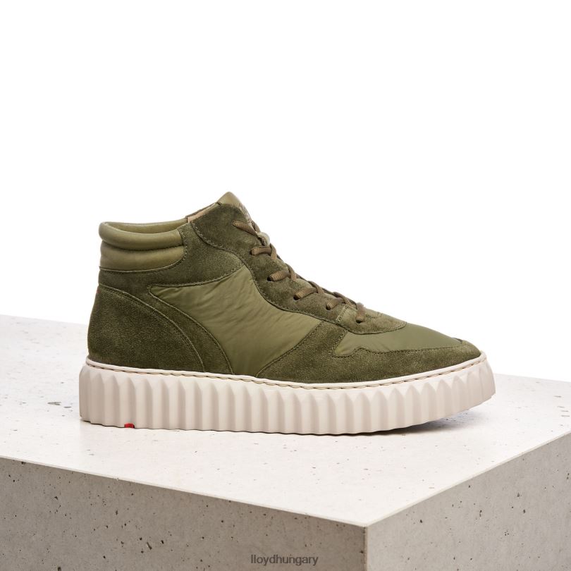 cipő HU LLOYD nők magas felső tornacipő zöld 6444N769