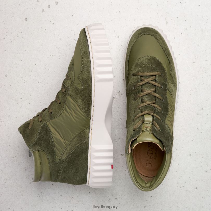 cipő HU LLOYD nők magas felső tornacipő zöld 6444N769