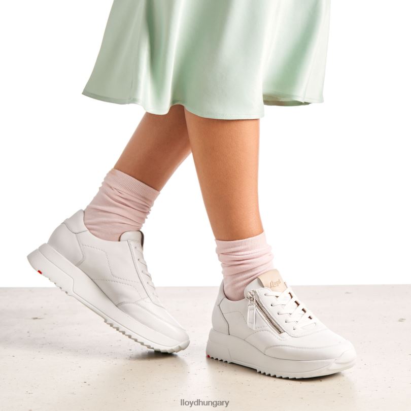 cipő HU LLOYD nők minőségi alacsony szárú tornacipő fehér 6444N784
