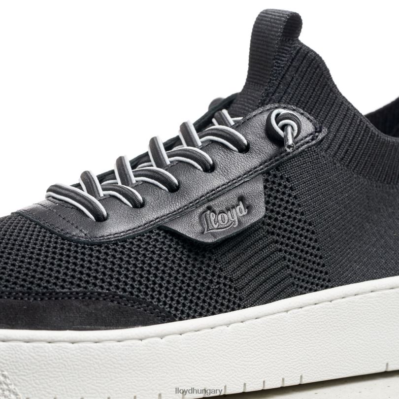 cipő HU LLOYD nők sima bőr foltos tornacipő fekete 6444N822