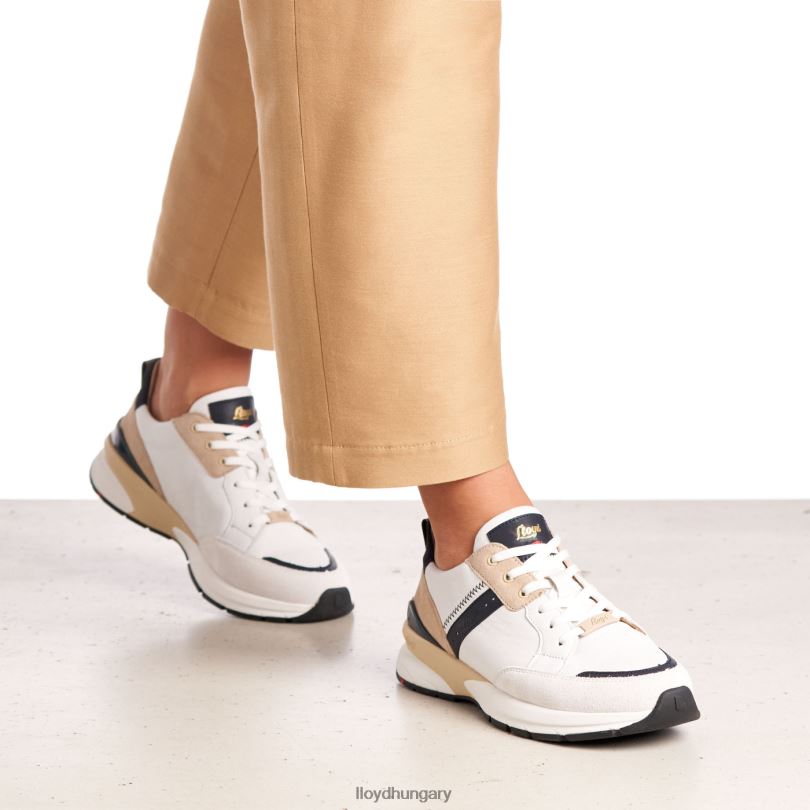 cipő HU LLOYD nők sima bőr foltos tornacipő kombinált 6444N833