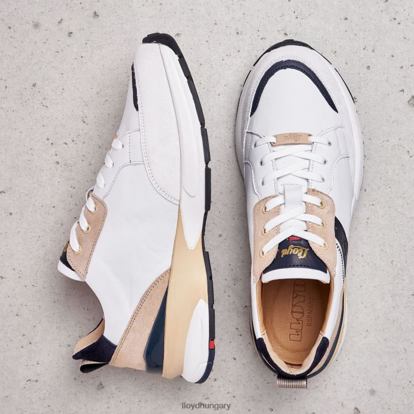 cipő HU LLOYD nők sima bőr foltos tornacipő kombinált 6444N833