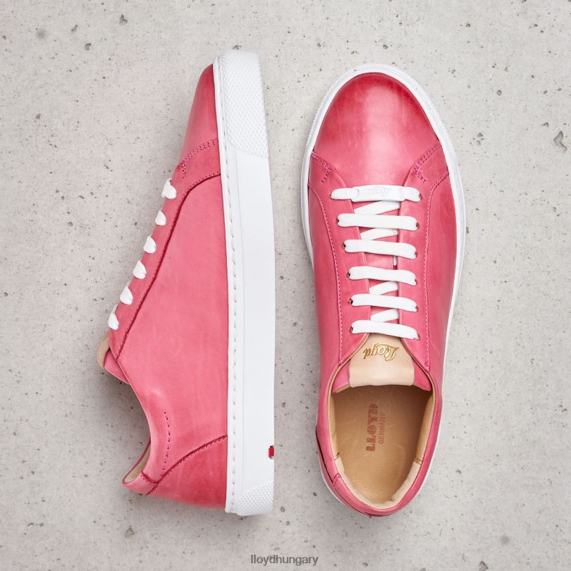 cipő HU LLOYD nők sima bőr foltos tornacipő rózsaszín 6444N842