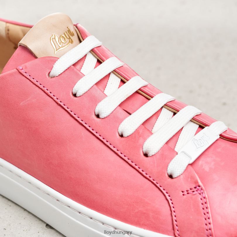 cipő HU LLOYD nők sima bőr foltos tornacipő rózsaszín 6444N842