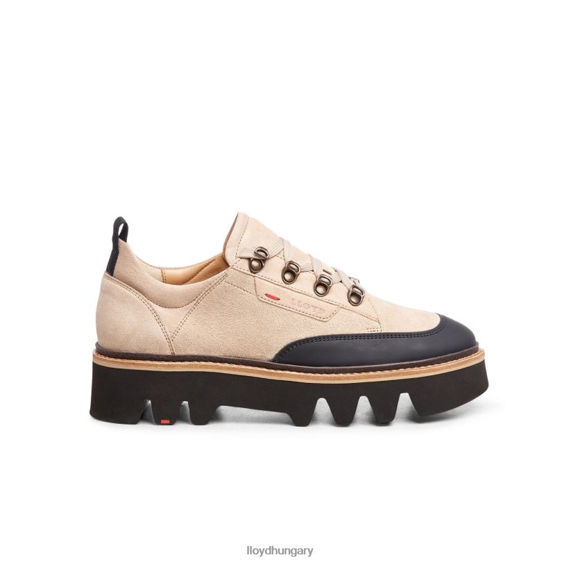 cipő HU LLOYD nők sima bőr tornacipő bézs 6444N1177