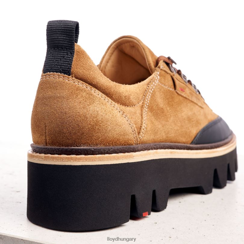 cipő HU LLOYD nők sima bőr tornacipő barna 6444N1176