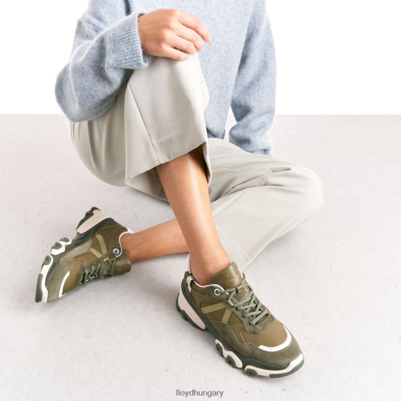 cipő HU LLOYD nők velúr tornacipő zöld 6444N802