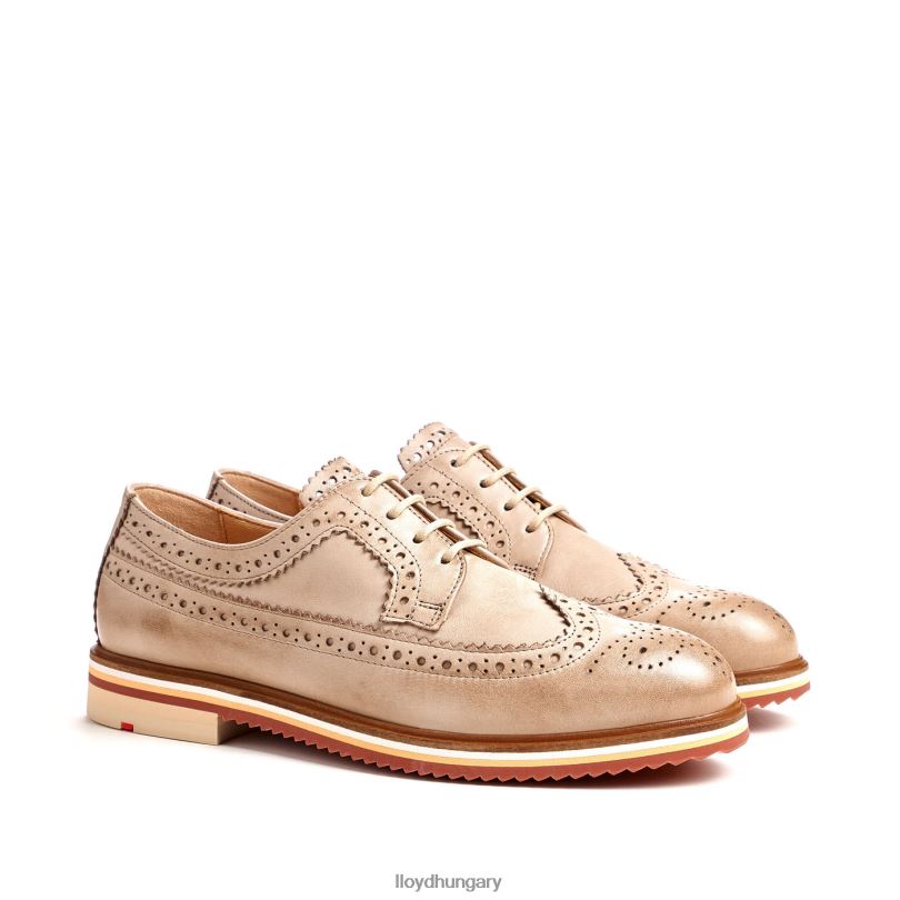 cipő HU LLOYD nők bőr csipke félcipő bézs 6444N1008
