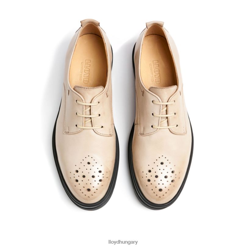 cipő HU LLOYD nők bőr csipke félcipő bézs 6444N1029