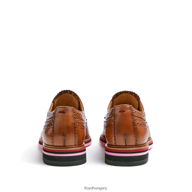 cipő HU LLOYD nők bőr csipke félcipő barna 6444N1048