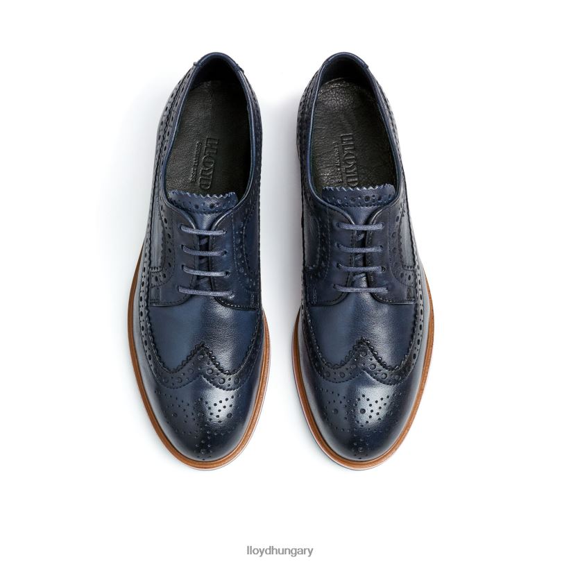 cipő HU LLOYD nők bőr csipke félcipő kék 6444N1033