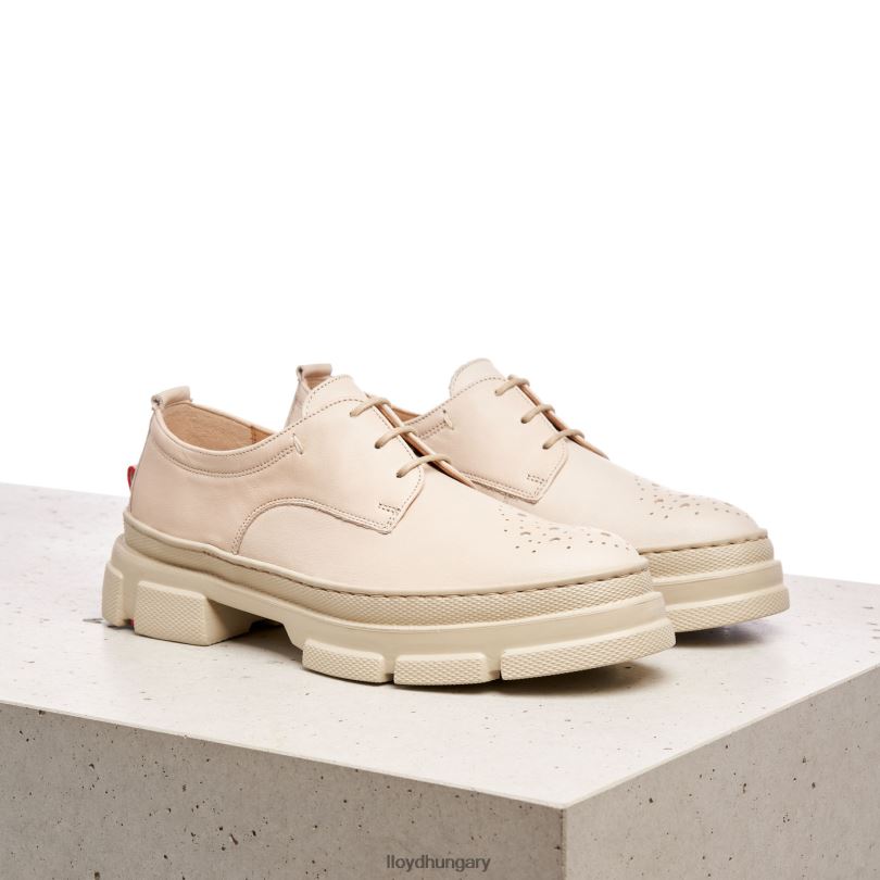 cipő HU LLOYD nők csipke sima bőr félcipő bézs 6444N1178