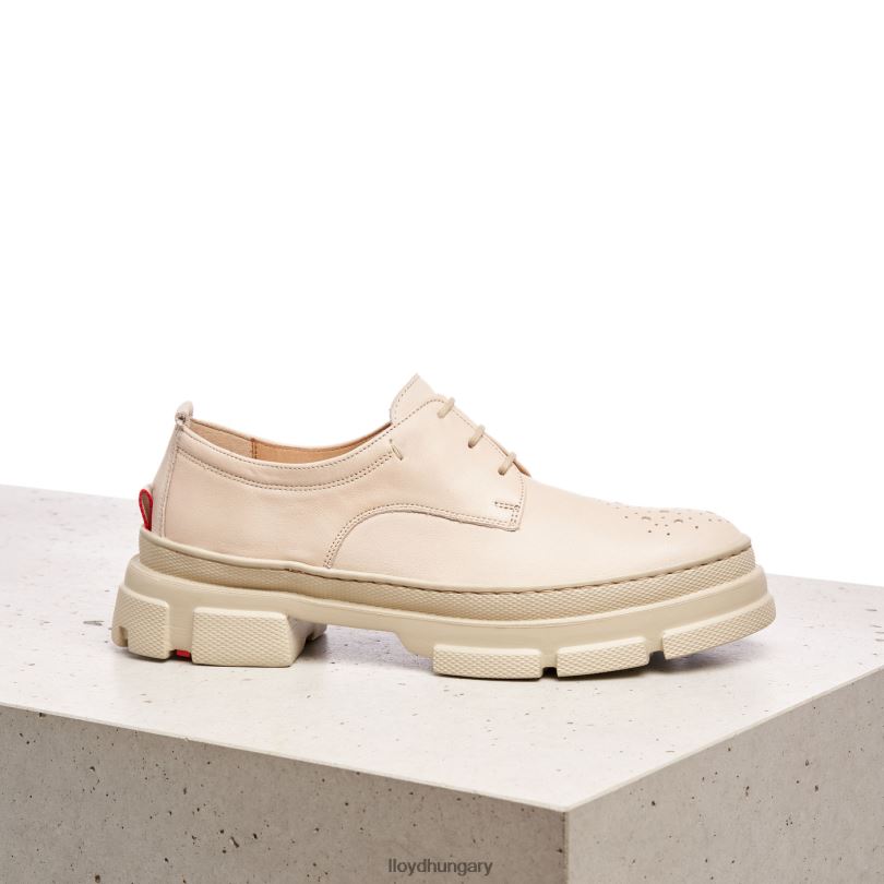 cipő HU LLOYD nők csipke sima bőr félcipő bézs 6444N1178