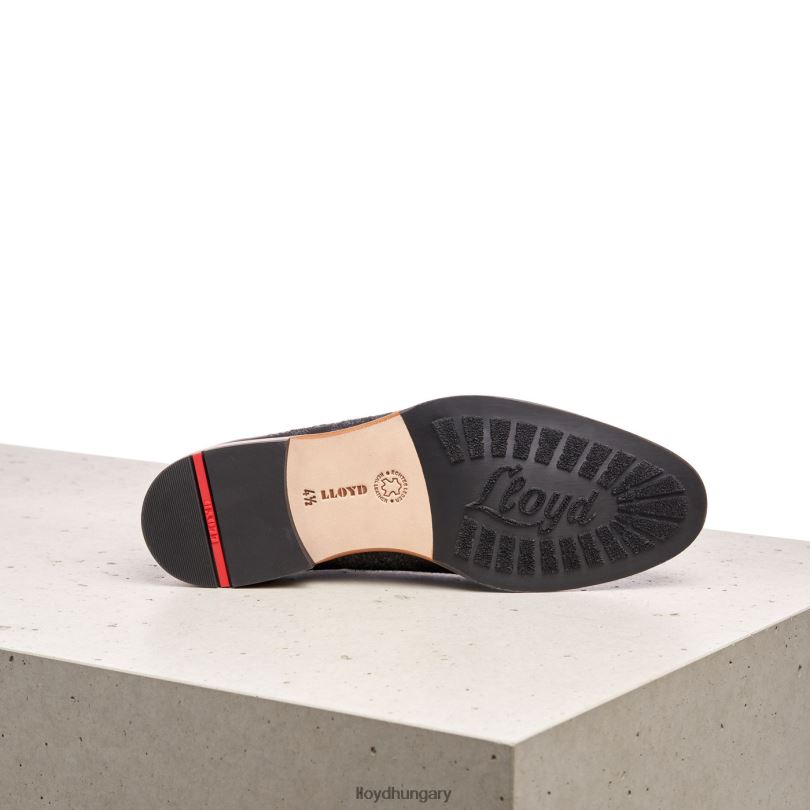 cipő HU LLOYD nők csipke sima bőr félcipő fekete 6444N1076