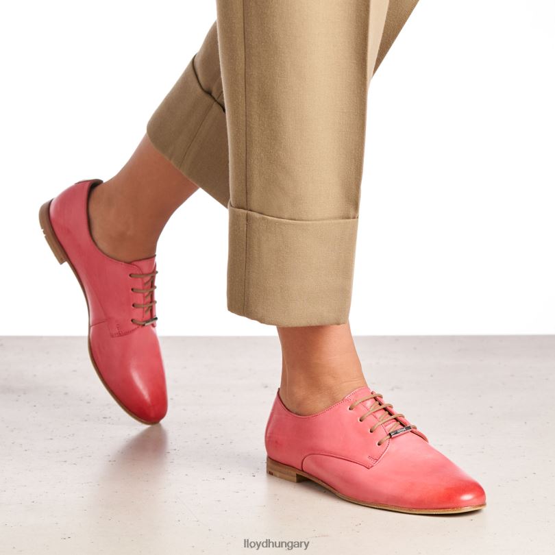 cipő HU LLOYD nők csipke sima bőr félcipő rózsaszín 6444N1093