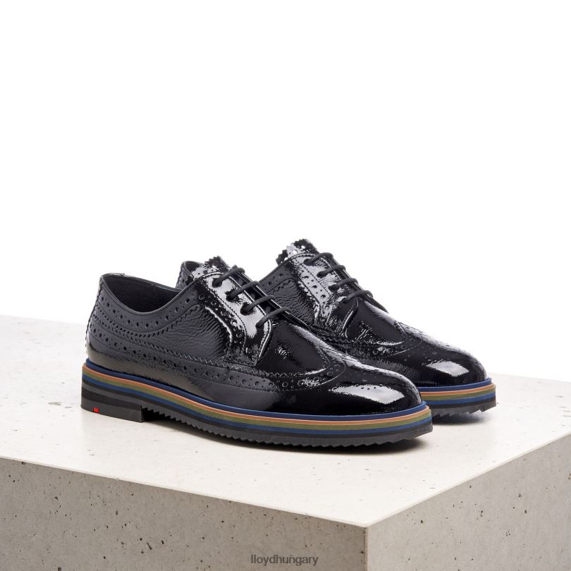 cipő HU LLOYD nők félcipőt befűzni fekete 6444N1043