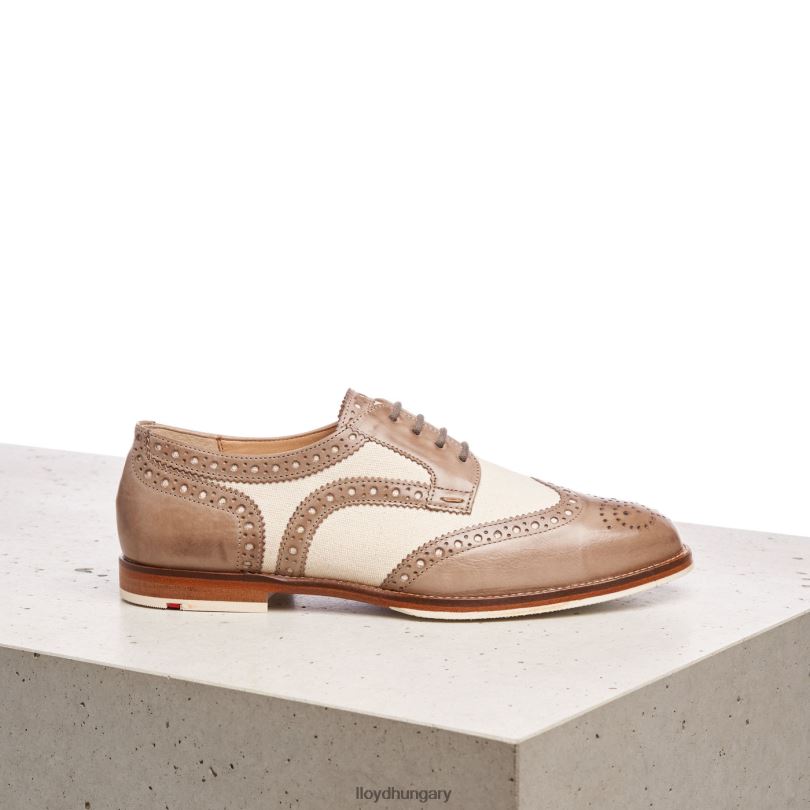 cipő HU LLOYD nők fűzős bőr félcipő bézs 6444N1065
